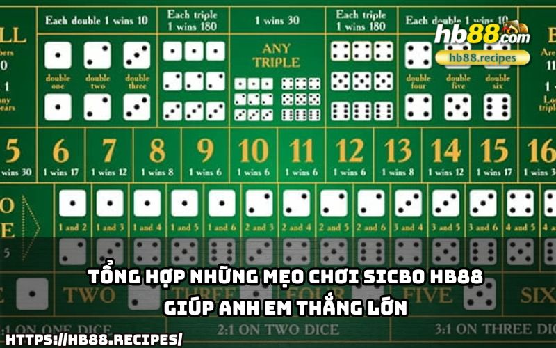 Chia sẻ các mẹo chơi Sicbo HB88 cực hay, hỗ trợ anh em bứt phá và chinh phục phần thưởng lớn! Chia sẻ các mẹo chơi Sicbo HB88 cực hay, hỗ trợ anh em bứt phá và chinh phục phần thưởng lớn!